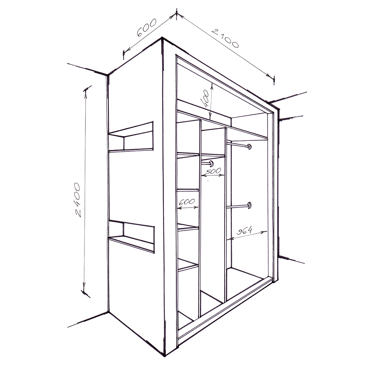 Как нарисовать шкаф в sketchup